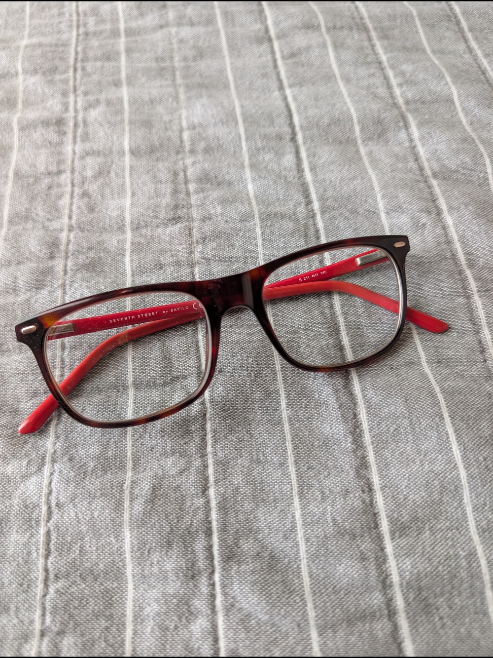 Seventh Street By Safilo Tortoise Frame Glasses with Red Temples